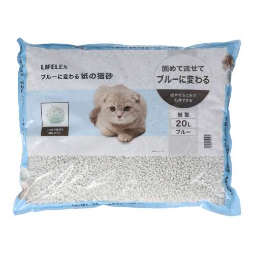 LIFELEX　紙の猫砂　２０．０Ｌ　ブルー　ＫＮＷ１２‐０４６９