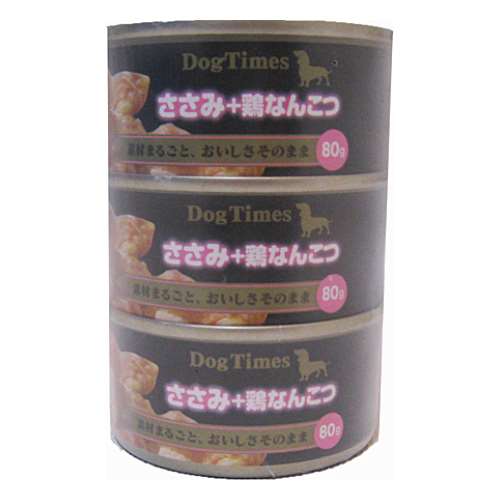 ドッグタイムスミニ缶　ささみ＋鶏なんこつ８０ｇ×３