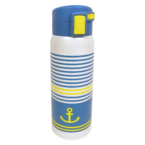 LIFELEX 軽量ボーダーボトル　480ｍｌ　マリン　ステンレス水筒