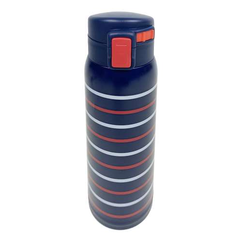 LIFELEX 軽量ボーダーボトル　480ｍｌ　ネイビー　ステンレス水筒