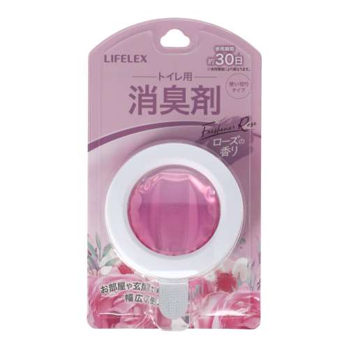 LIFELEX　トイレ用消臭剤１個入り　ＫＯＫ１５‐３２３９　ローズ　７ｍｌ