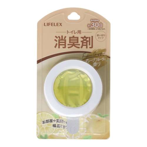 LIFELEX　トイレ用消臭剤１個入り　ＫＯＫ１５‐３２４６　グレープフルーツ　７ｍｌ