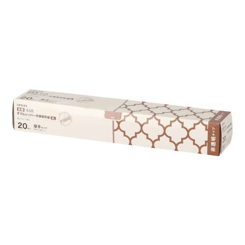 LIFELEX　抗菌カラーダブルジッパーバッグ３Ｌ厚手　２０枚入　３８３３‐００７ＮＣＷ　白