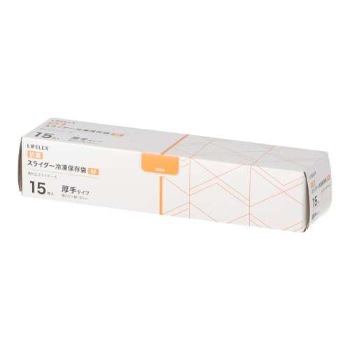 LIFELEX　抗菌スライダーバッグＭ厚手　１５枚入　２２１８‐００７ＳＬ　透明