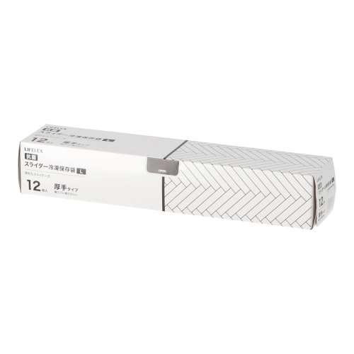 LIFELEX　抗菌スライダーバッグＬ厚手　１２枚入　２７２８‐００７ＳＬ　透明