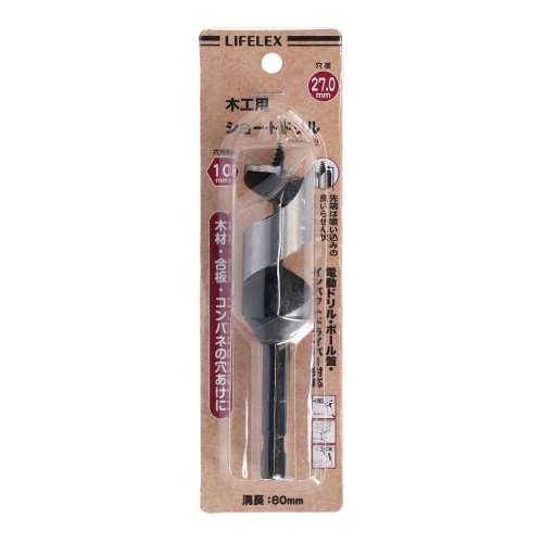 木工用ショートドリル　ビット２７ミリ　ＰＡＧＡ‐１７９