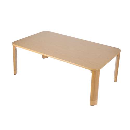 LIFELEX 折り畳み継脚テーブル ナチュラル 約幅120×奥行75×高さ31.4-36.4cm