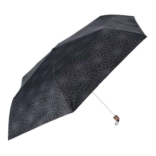 日傘にもなる婦人折傘　ブラックコーティング５５ｃｍ　ＢＫ