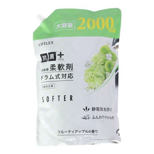 LIFELEX ソフターフルーティーアップル抗菌　つめかえ用２０００ｍｌ