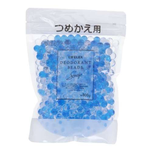 LIFELEX 消臭ビーズ　詰替え用　ソープ　800ｇ　×12個セット