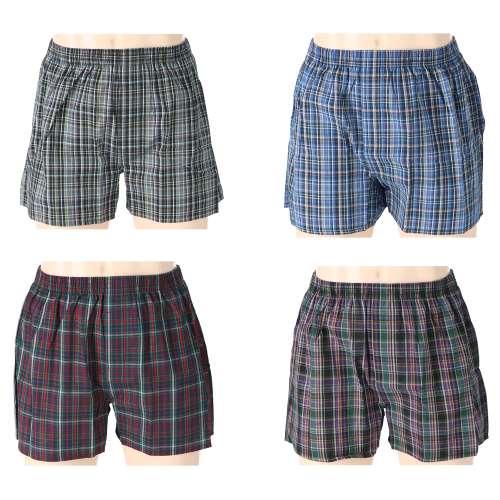 LIFELEX　トランクス　４Ｐ　マドラスチェックセット　Ｍ