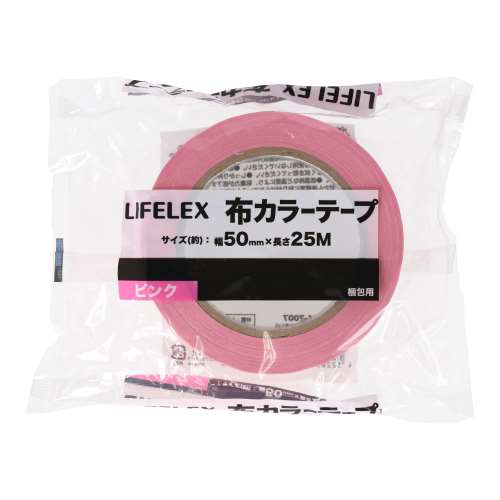 LIFELEX 布カラーテープ　ピンク　ＫＯＲ０４‐７００７