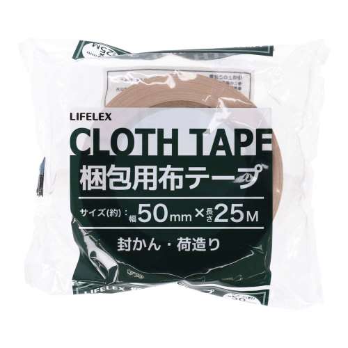 LIFELEX 梱包用布テープ　ＢＥ　５０ｍｍ×２５Ｍ　ＫＯＲＹ０４‐７０５２