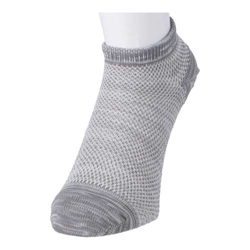 LIFELEX スーパーメッシュアンクルソックス　アンクル　グレー　２５‐２７　無地