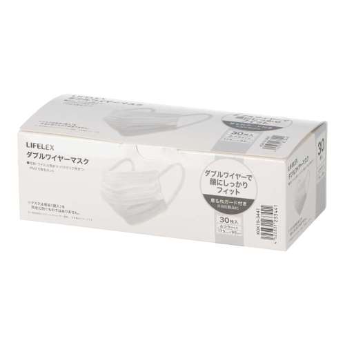 LIFELEX　ダブルワイヤーマスク　普通　３０枚入　ＫＯＫ１９‐３４４１