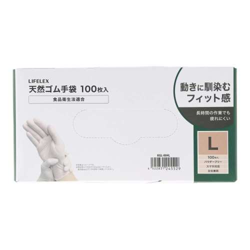 PROACT 天然ゴム手袋　Ｌサイズ　１００枚入
