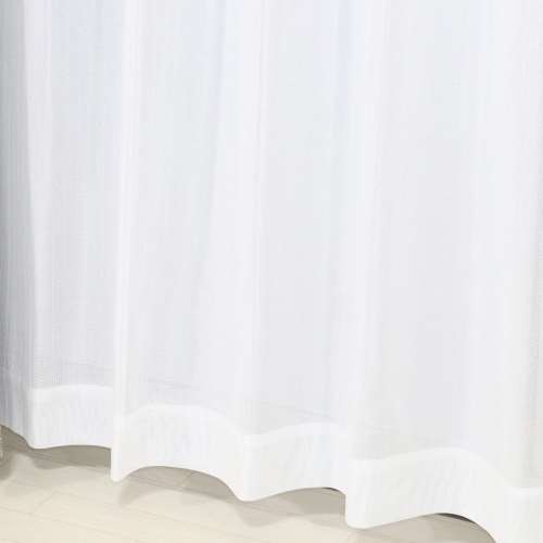 LIFELEX 遮熱・保温レースカーテン　リーネア　約幅１００×丈２０８ｃｍ　アイボリー