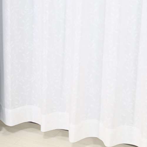 LIFELEX 採光＋遮像＋遮熱・保温レースカーテン　ストリーバ　約幅１００×丈１０８ｃｍ　アイボリー