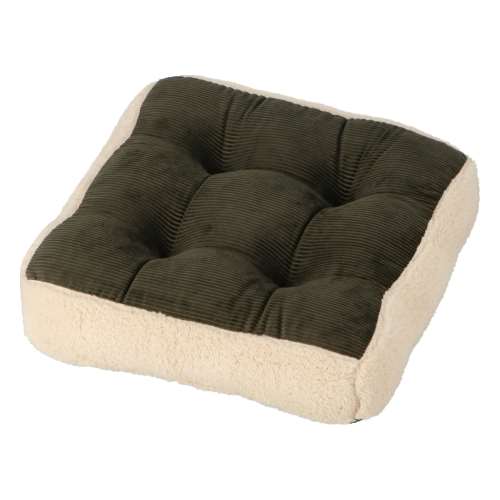 LIFELEX　マチ付きクッション　コルデ３　３８×３８×１０　カーキ