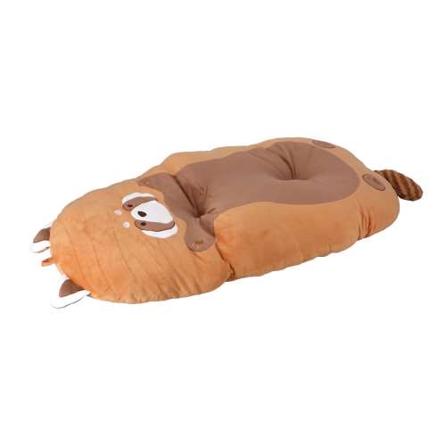 LIFELEX　モチモチアニマルロングクッション　タヌキ　ブラウン