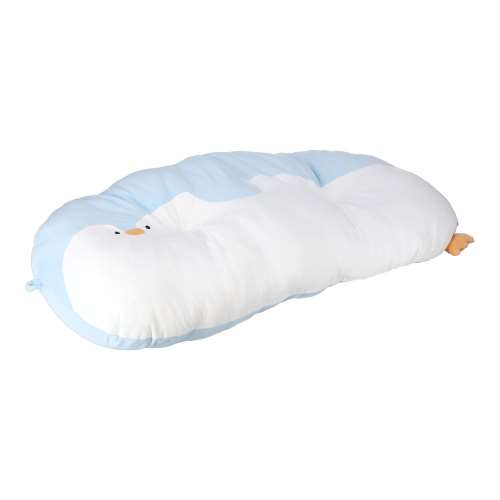 LIFELEX　モチモチアニマルロングクッション　ペンギン　ブルー