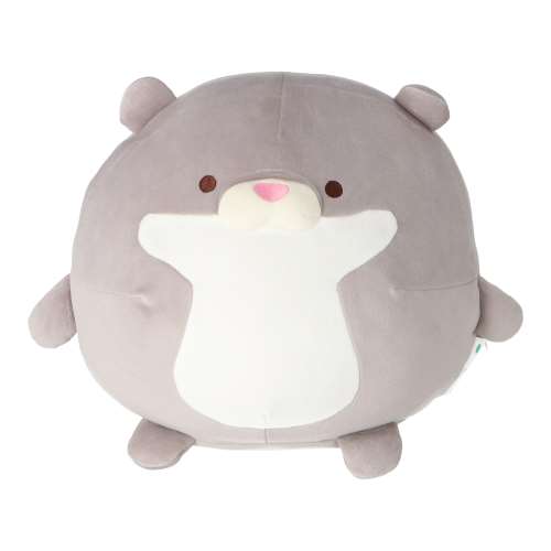 LIFELEX　モチモチアニマルボールクッション　カワウソ　グレー