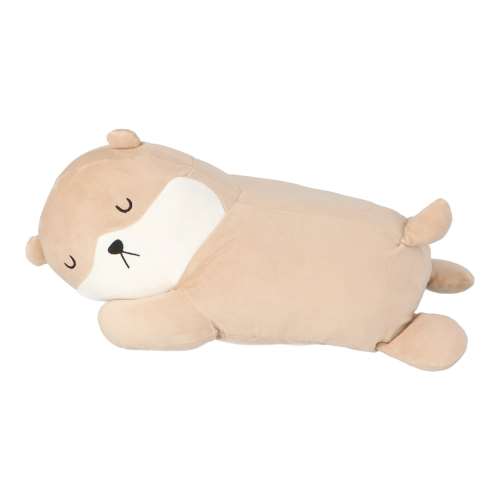 LIFELEX　モチモチアニマルおひるねクッション　カワウソ　ブラウン