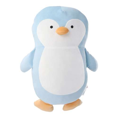 LIFELEX　モチモチアニマルミニクッション　ペンギン　ブルー