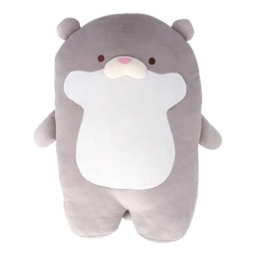 LIFELEX　モチモチアニマルミニクッション　カワウソ　グレー
