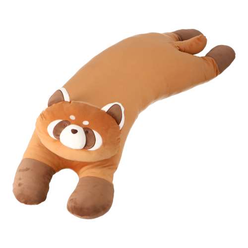LIFELEX　モチモチアニマルビッグクッション　タヌキ　ブラウン