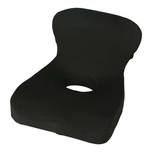 LIFELEX　低反発腰までささえる一体型クッション　４２×４５×２９ＢＫ