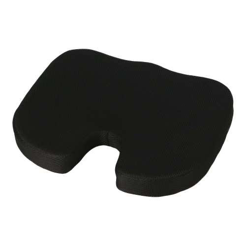 LIFELEX　通気性の良い高反発ファイバーＵ型メッシュクッション　４５×３７×６ＢＫ