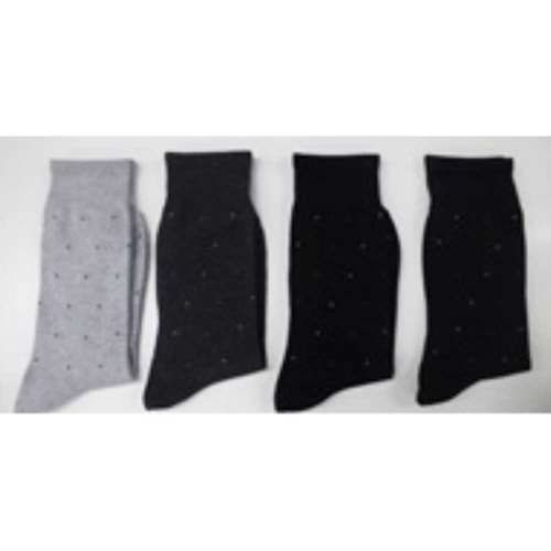 コーナンオリジナル　速乾ビジカジ靴下４Ｐ　クルー　ドット　２５～２７ｃｍ　グレー／チャコール／ブラック
