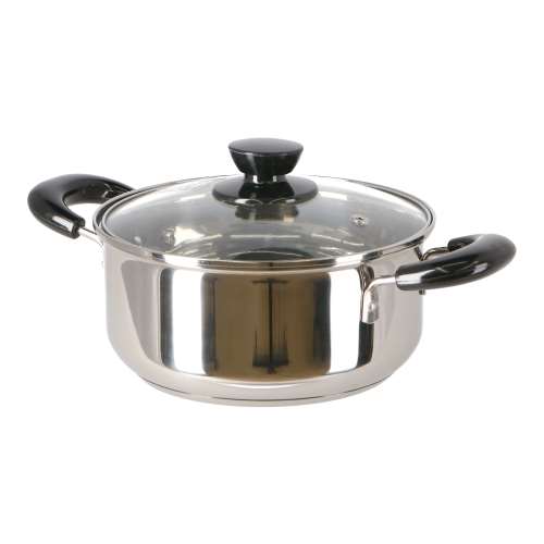 ３層底両手鍋　２０ｃｍ　ＫＨＭ０５‐８１３５　ＩＨ２００Ｖ電磁調理器対応　ガスコンロ直火用