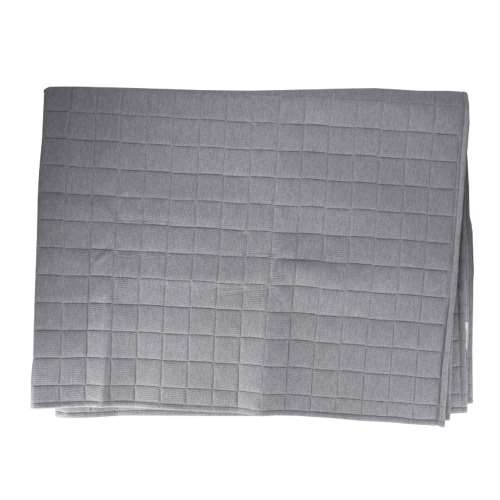 LIFELEX　洗えるコットン混ワッフル制菌防臭キルトラグ　約185×185ｃｍ　グレー