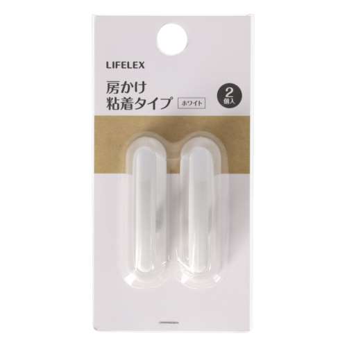 LIFELEX　房かけ粘着タイプ　約７×２×３ｃｍ　木目ホワイト