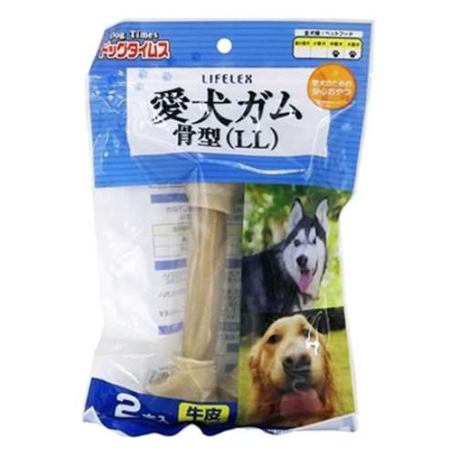 ドッグタイムス　愛犬ガム骨型（ＬＬ）　２本入　ＫＦＹ１２‐３８５６