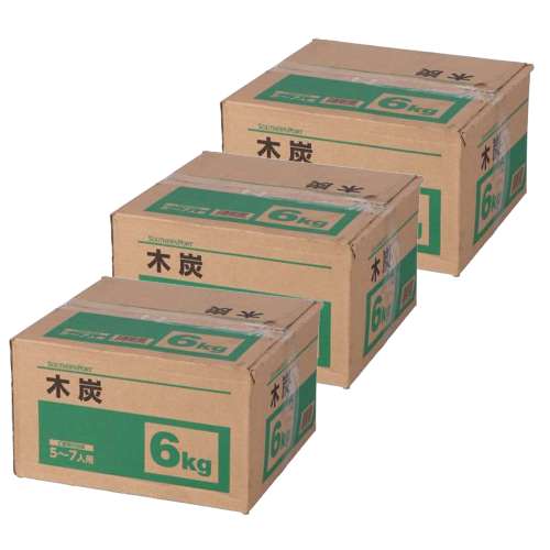 SOUTHERNPORT BBQ木炭6Kg （F）KG23-6290 ×3個セット