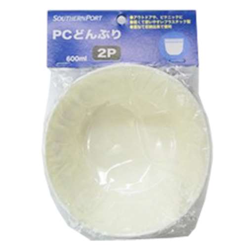 【アウトレット】ＰＣどんぶり　６００ｍｌ　２Ｐ　ＫＧ２３‐９２７３