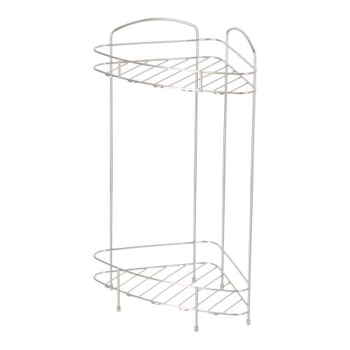 LIFELEX　ステンレスバスラックコーナー２段　ＣＪ２１‐４４３４　シルバー