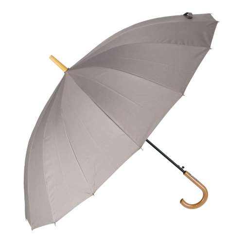 LIFELEX　紳士　１６本骨　風に強い晴雨兼用長傘　グレー　６０ｃｍ　ＵＶカット加工