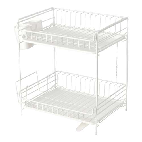 LIFELEX　スチール水切りラック２段　ワイド　３５４２９０‐４００ＷＨ