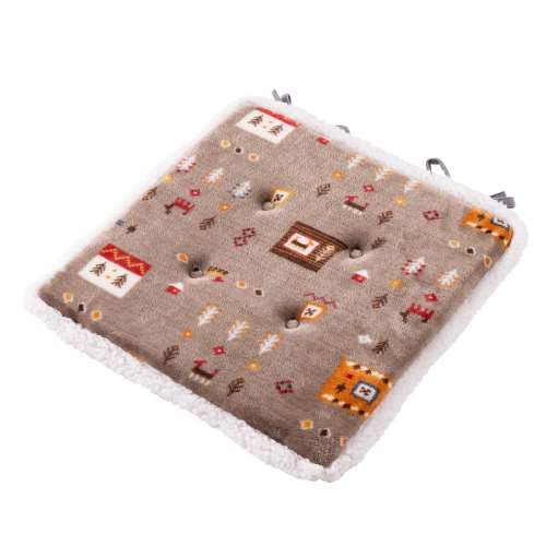 LIFELEX シートクッション ギャベ40×40 BR