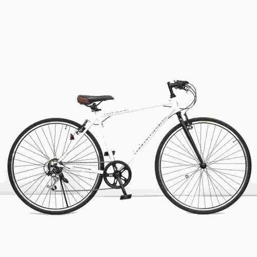 700Cクロスバイク 外装6段(ホワイト): カー・自転車・レジャー ...