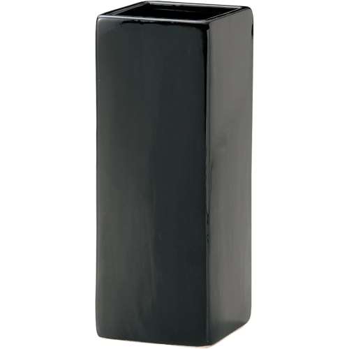 GREEN　HOUSE　Ｍｏｎｏｃｈｒｏｍｅ　Ｆｌｏｗｅｒ　Ｖａｓｅ　ブラック　８．５×８．５×２４ｃｍ　００２‐Ｂ／ＢＫ