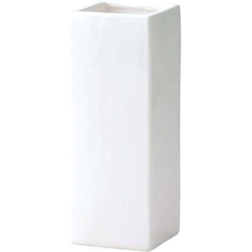 GREEN　HOUSE　Ｍｏｎｏｃｈｒｏｍｅ　Ｆｌｏｗｅｒ　Ｖａｓｅ　ホワイト　８．５×８．５×２４ｃｍ　００２‐Ｂ／Ｗ