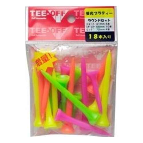 LEZAX(レザックス) ゴルフ ティー TEE-OFF 蛍光プラスティックティ(アイアン) 41mm/4本 56mm/10本 72mm/4本 TOPL-2130