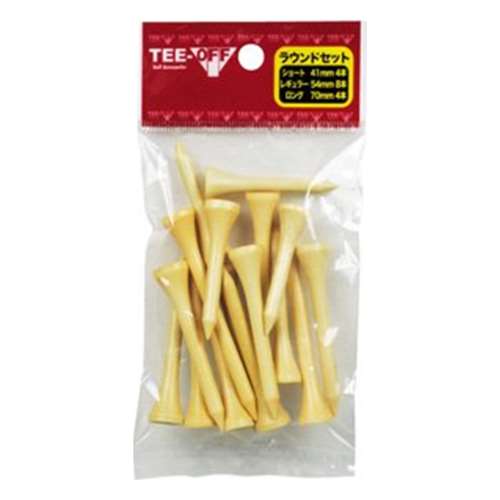 TEE-OFF ウッドティー ラウンド 41mm/54mm/70mm TOTE-6778