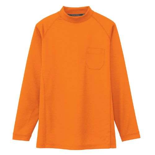 コーコス信岡(CO-COS)　長袖ローネックシャツ AS-658 M オレンジ