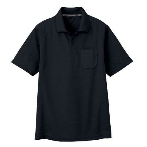 コーコス信岡(CO-COS)　吸汗速乾半袖ポロシャツ AS-1657 5L ブラック